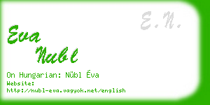 eva nubl business card